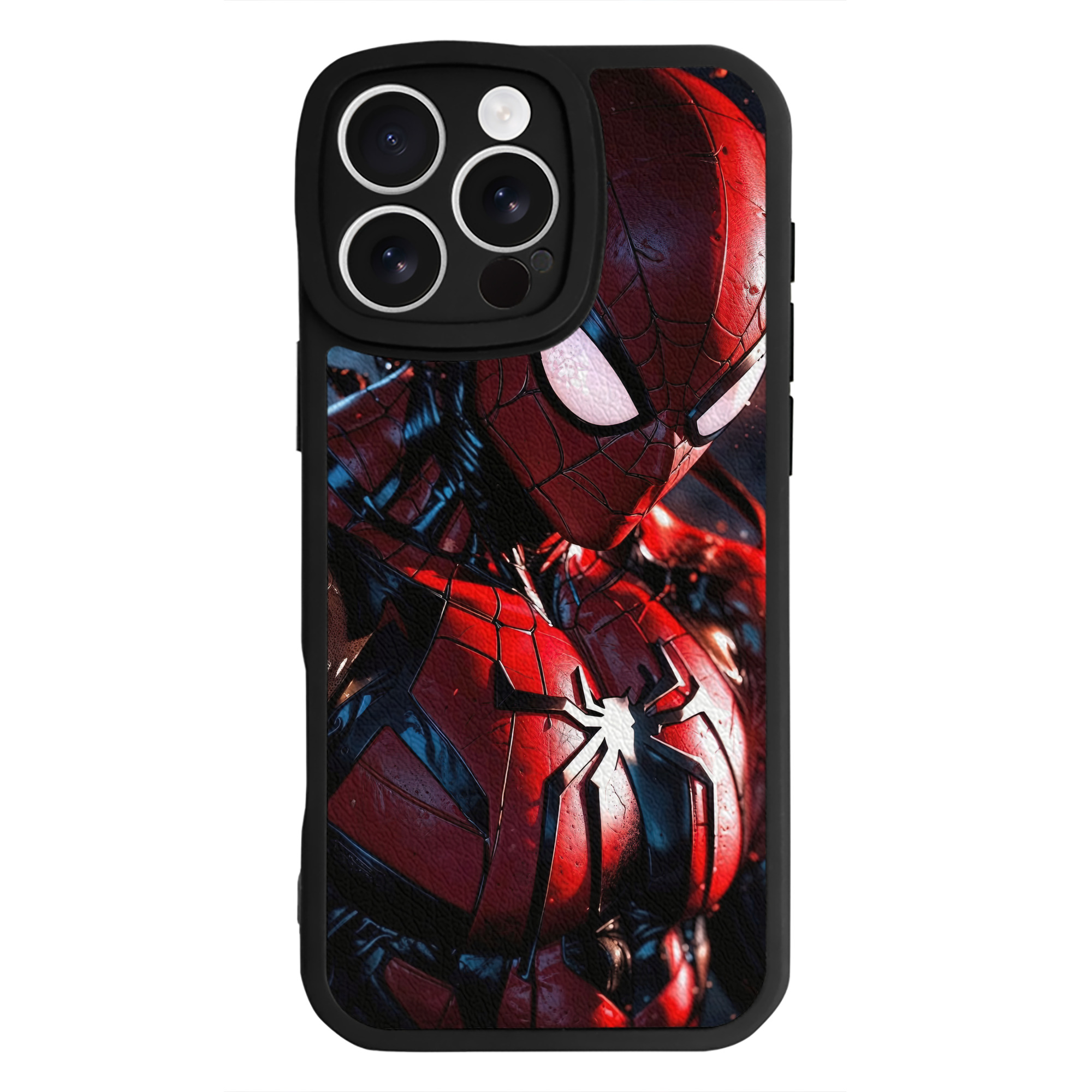 （画像用） Spider Man スパイダーマン 【iPhone 16シリーズ対応】シリコンスマホケース（レザー調） 材質：シリコン
